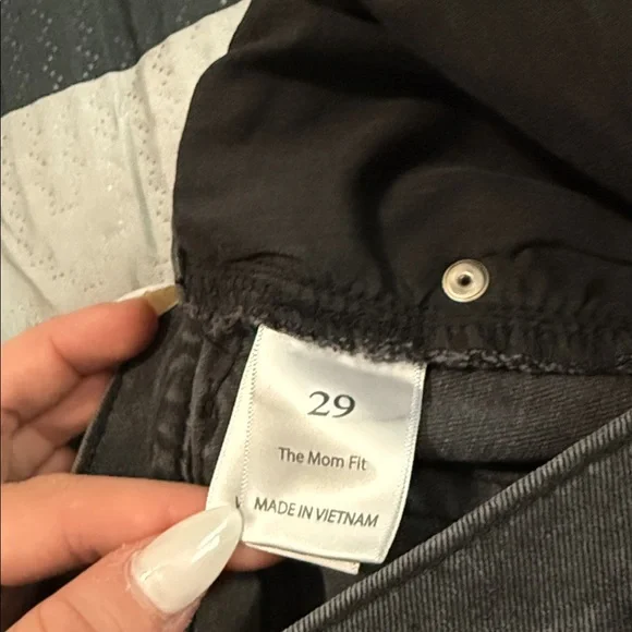 High Waist Distressed Gray Denim Shorts - Picture 3 of 4